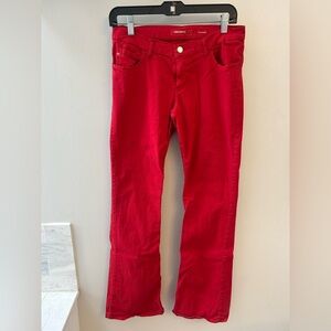 Vibrant Red Jeans miss sixty 60 flare low rise Tommy jeans woman's size 31